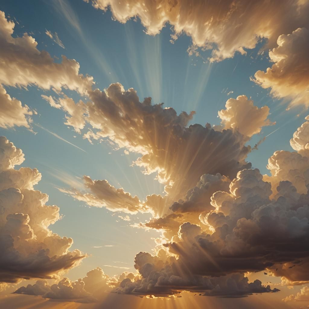 Divine Being in Sunshine: An Oil Painting