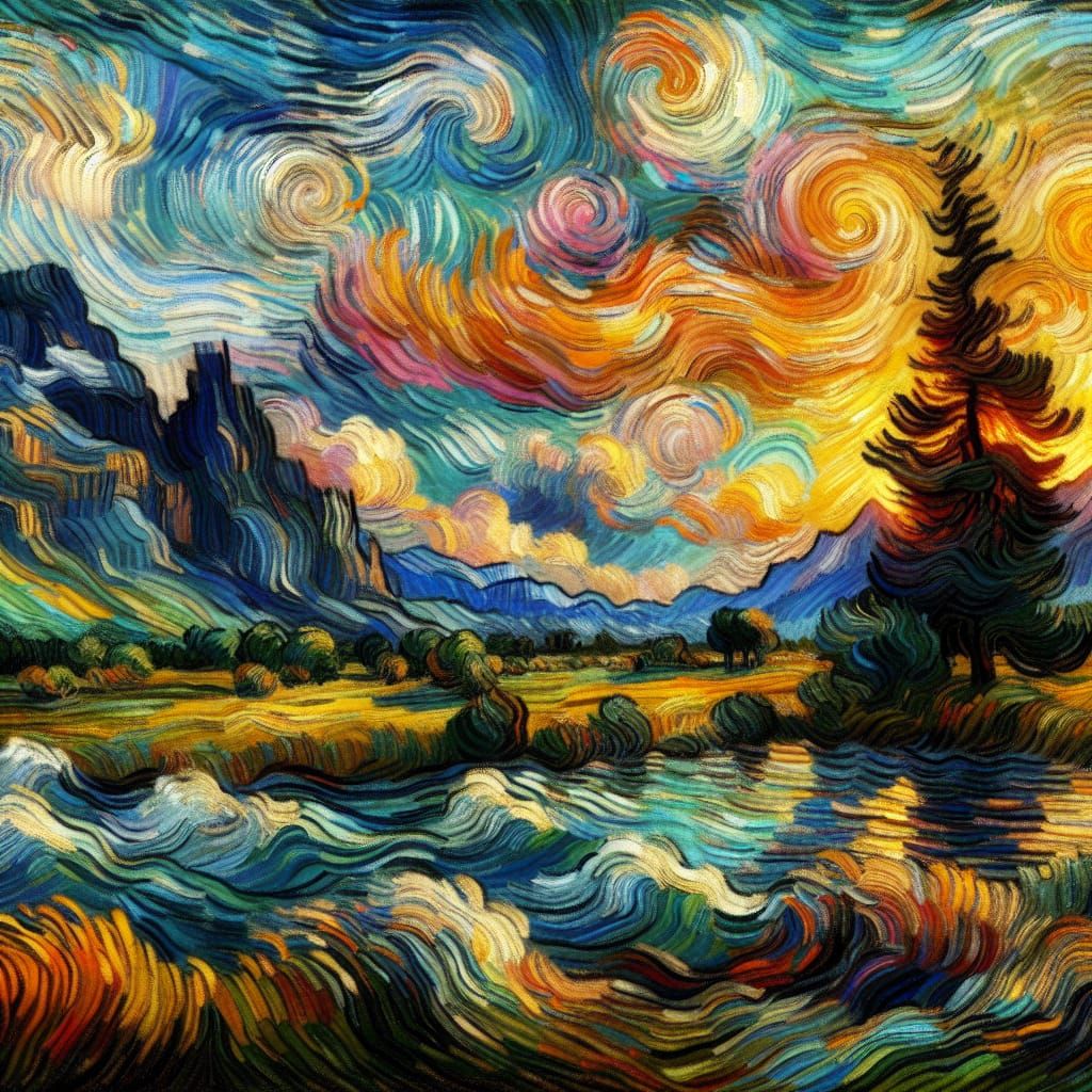 Swirling Post-Impressionist Landscape Captures the Drama of ...