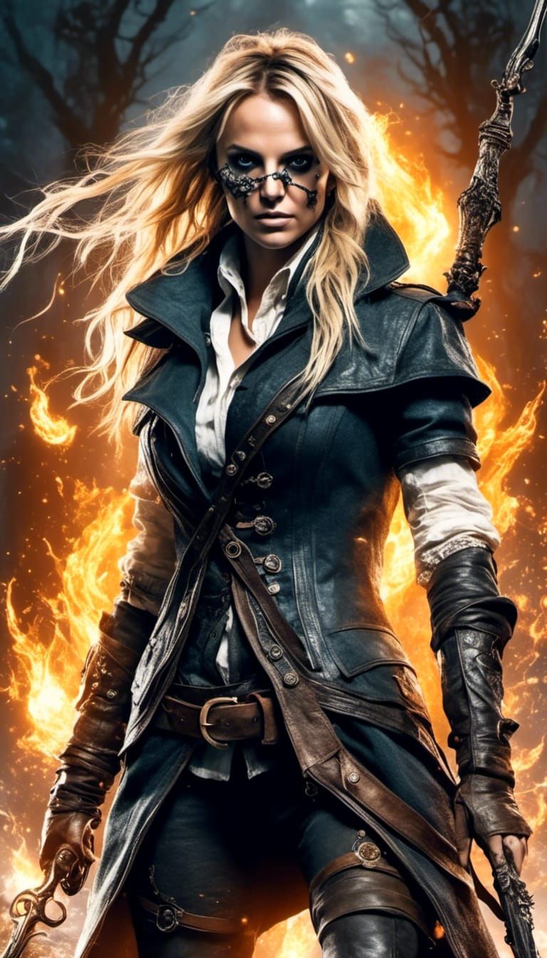 Britney Spears as Bloodborne Hunter