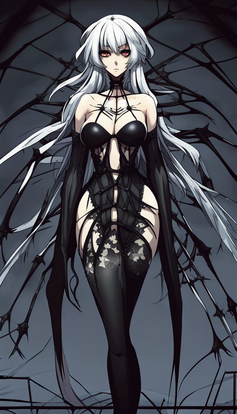 Goth Anime Arachne with Manga Style