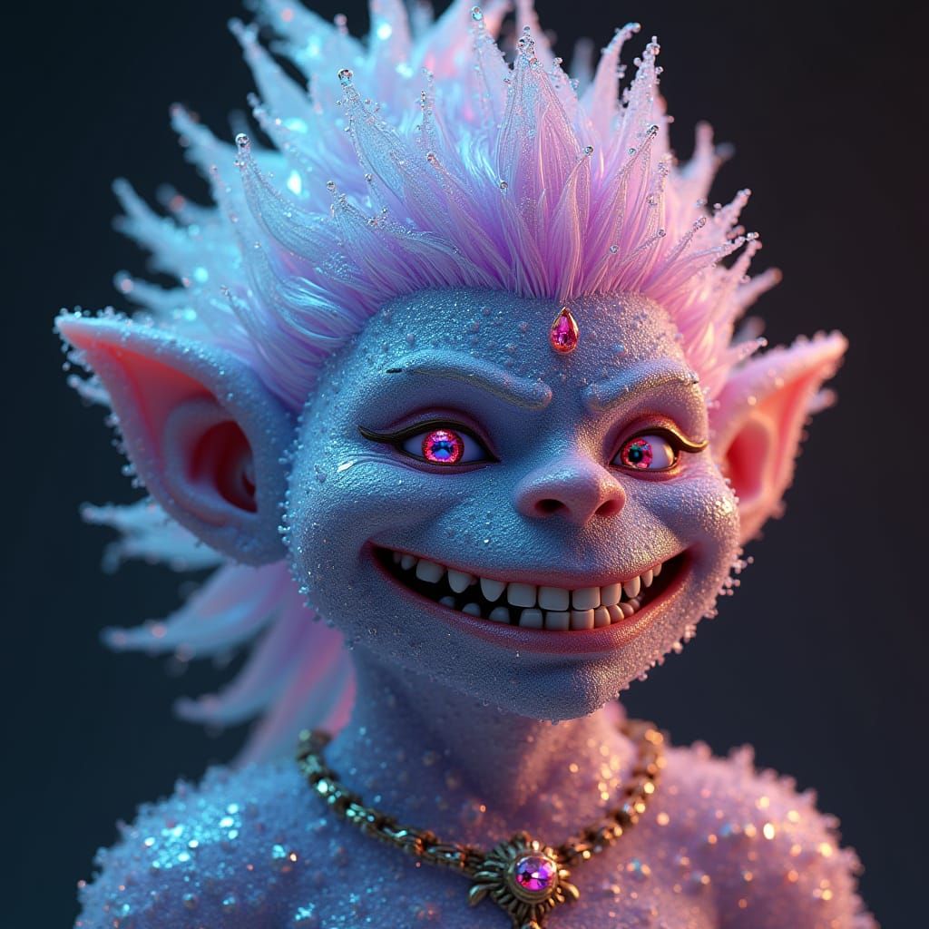 Crystal Troll Ace in Vibrant Rhinestone Armor