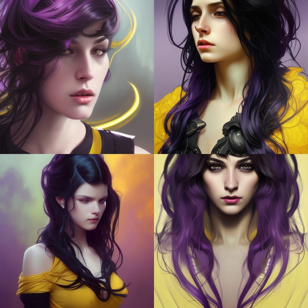 Hyperdetailed Portrait of Girl in Art Nouveau Style