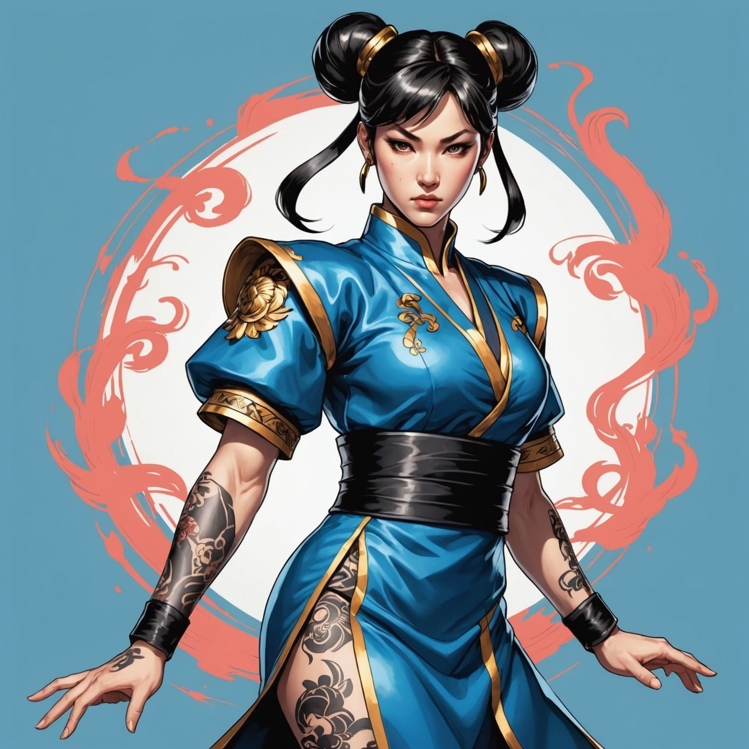 Chun Li in Traditional Dress with Sinister Beauty