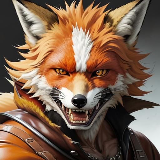 Animal Mask Digital Painting in Anime Style