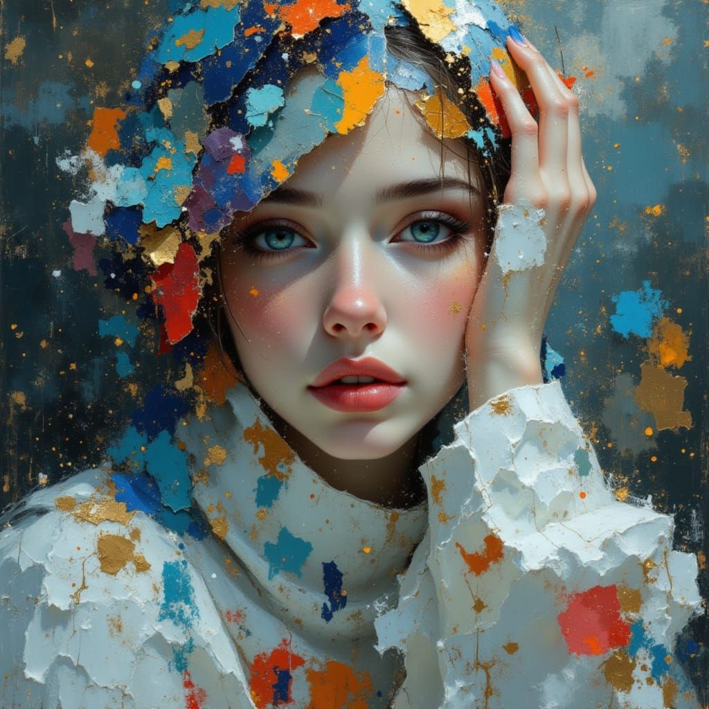 Abstract Shattered Earth Impression