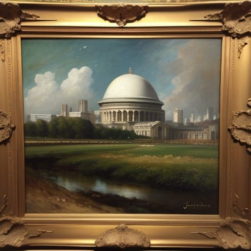 John Constable painting of the Millennium Dome