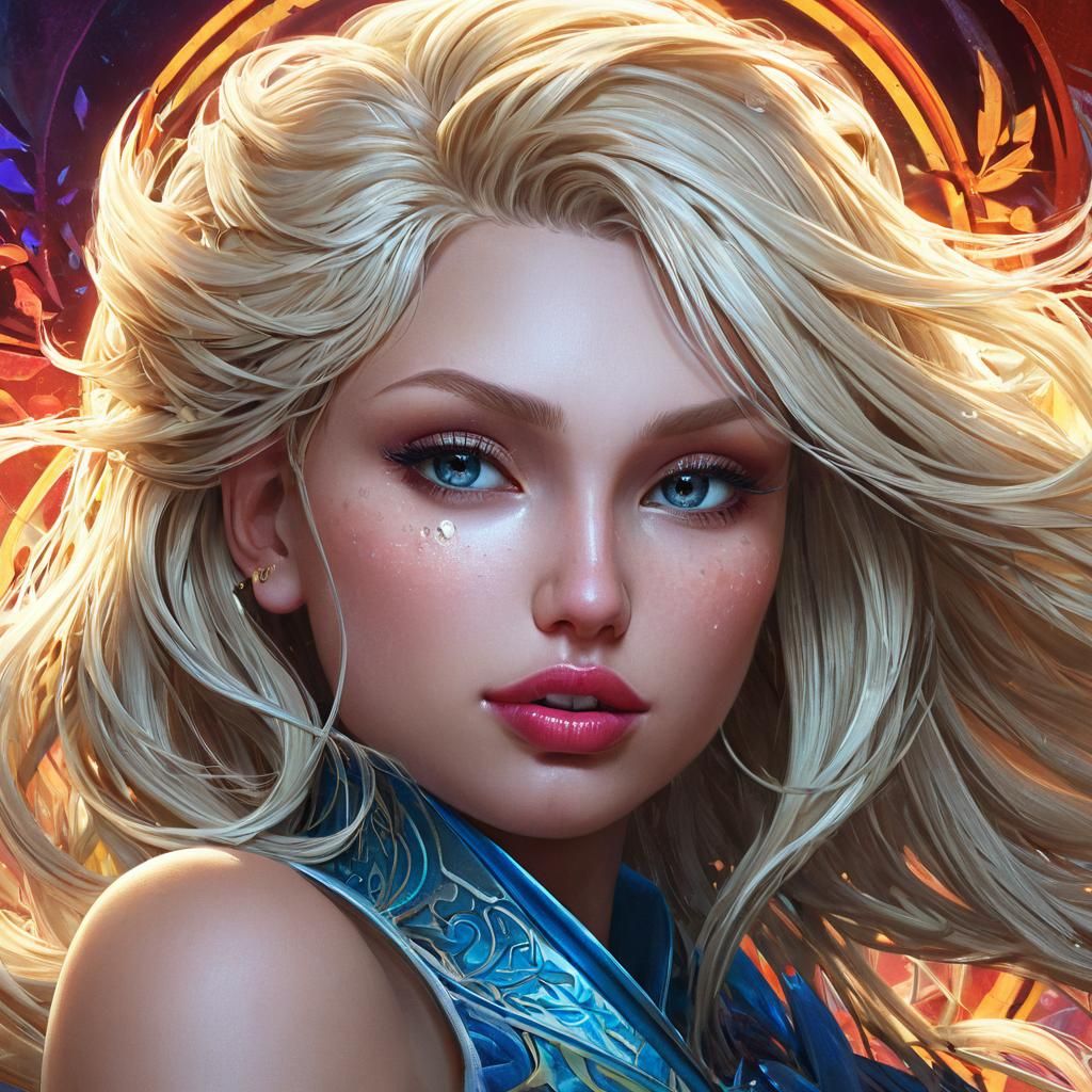 Hyperdetailed Blonde Portrait in Unreal Engine 5