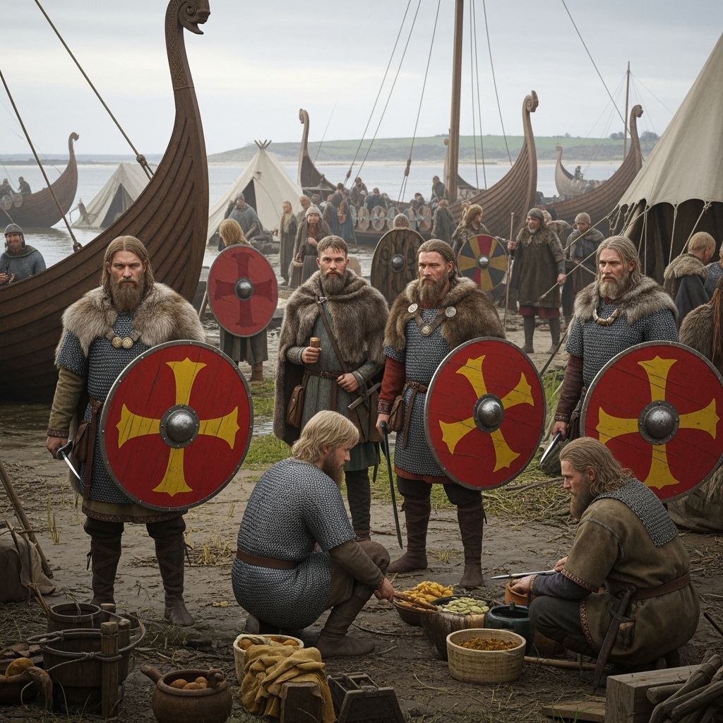 Viking Family in Normandy with Christian Symbols