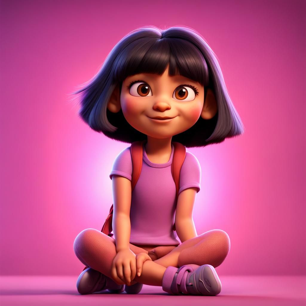 Dora in Pixar Style 3D Rendering
