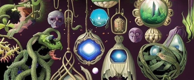 Overgrown Biopunk Apothecary with Magic and Mystery