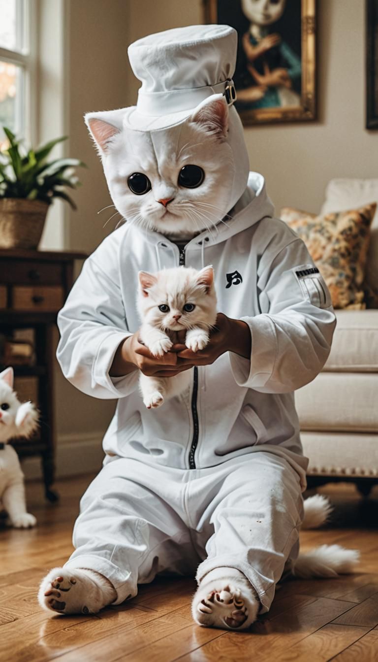 Marshmello and Kitten: A Funny, Positive Moment