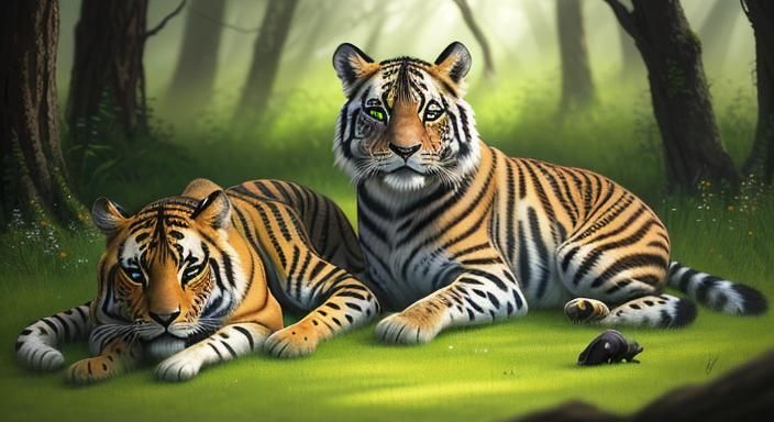 Simfuruellas in Lush Meadow: Wildlife Photography