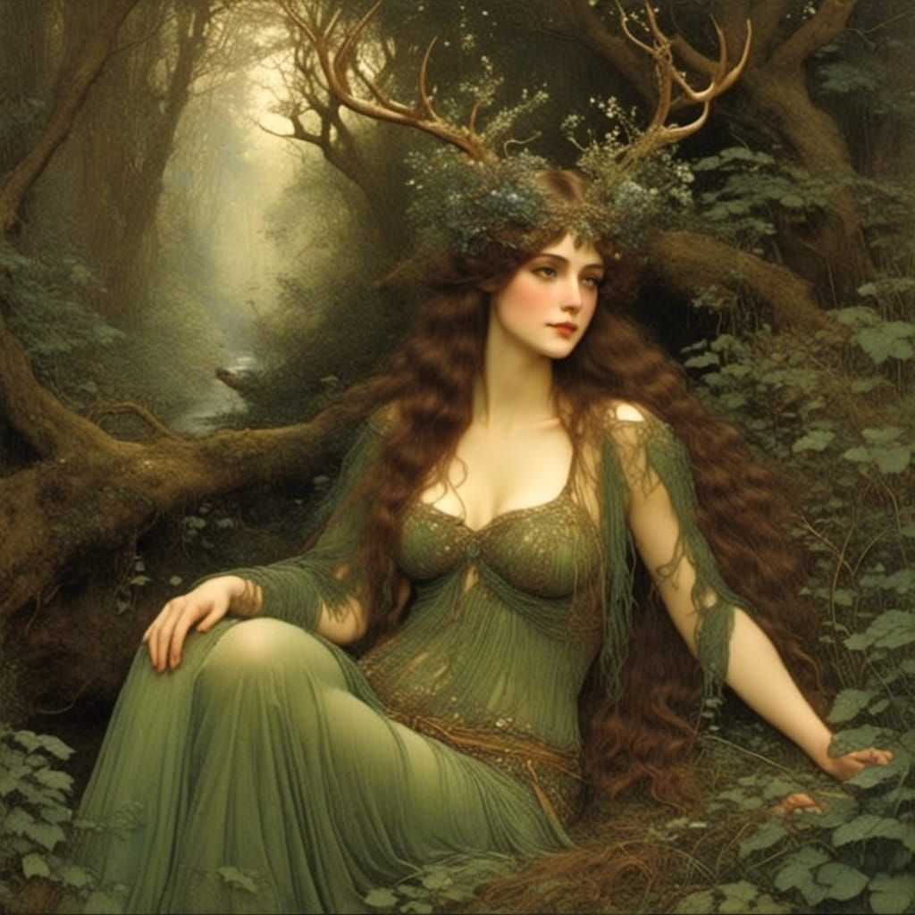 Enigmatic Dryad of the Ancient Forest