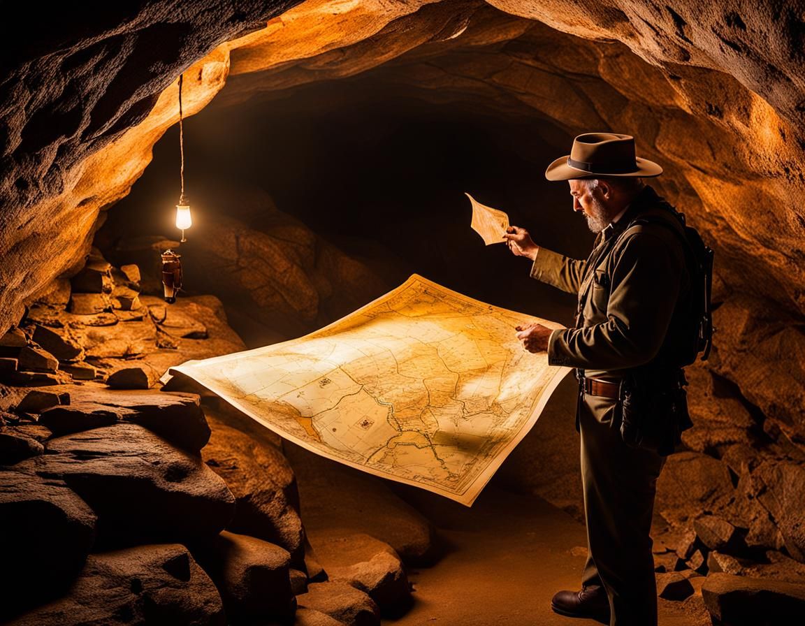 Entering the Cave with the MAP in hand to HUNT the treasure