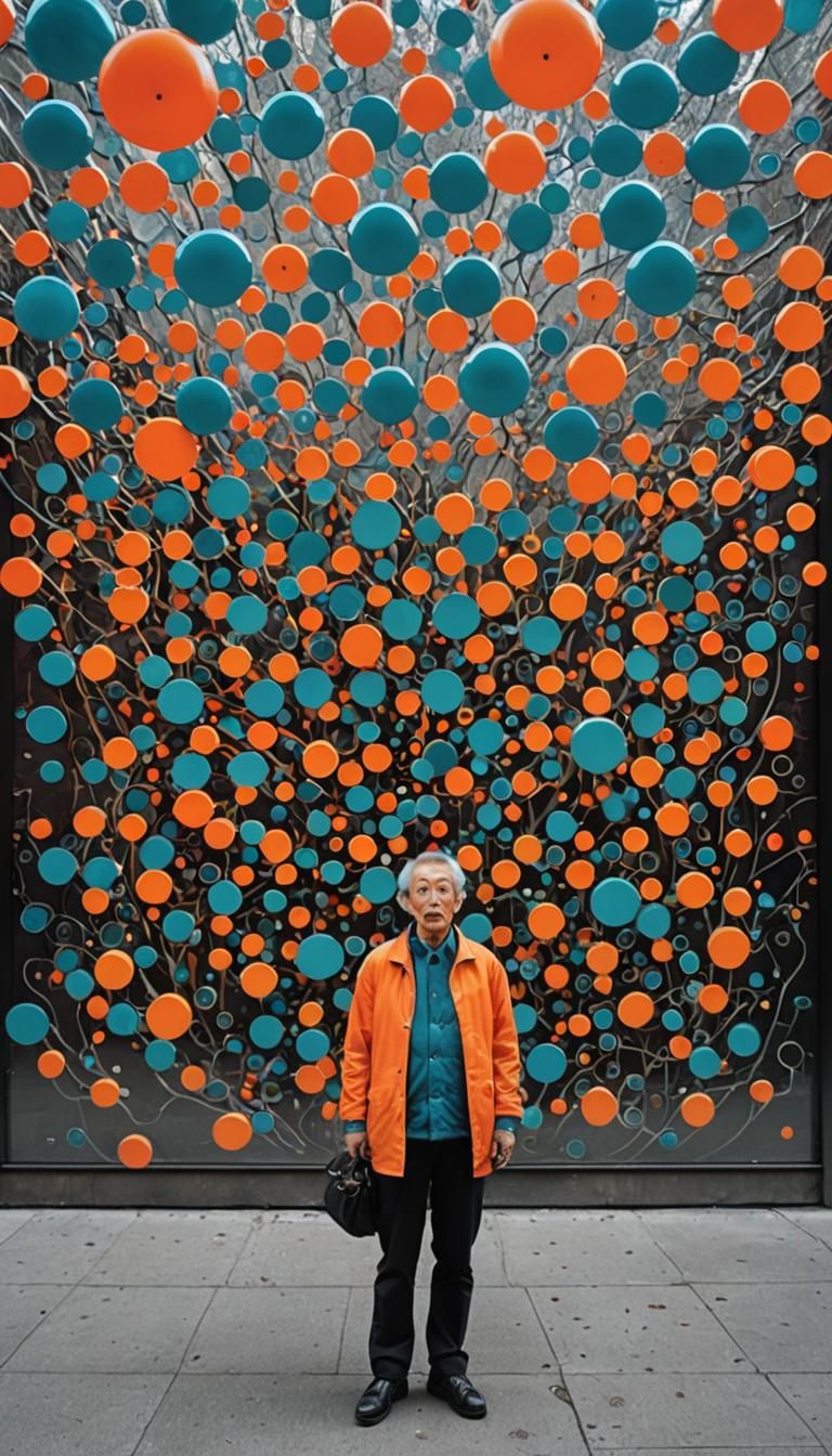 Man in Pop Art Street Photography with Lotus