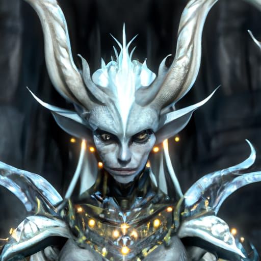 Hyperdetailed Demoness in Gothic Art Style