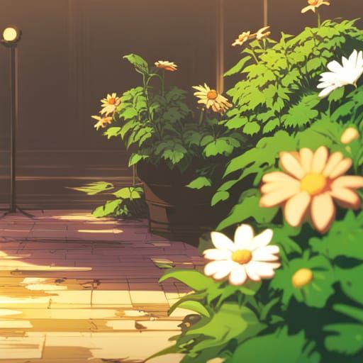 Dream Flower in Studio Ghibli Anime Style