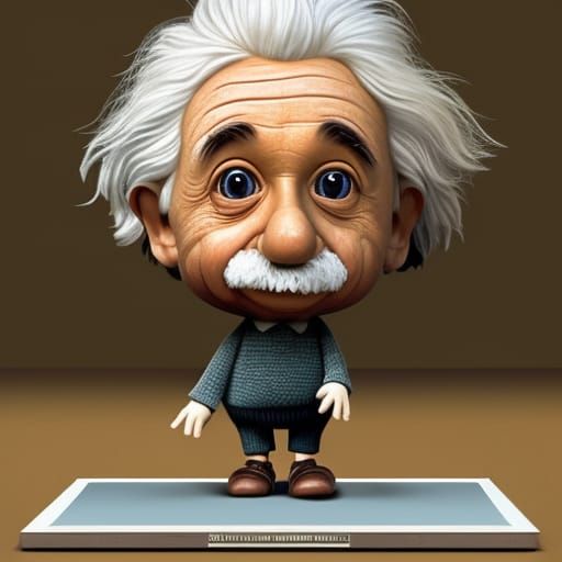 Happy Einstein Dance: Detailed Digital Art