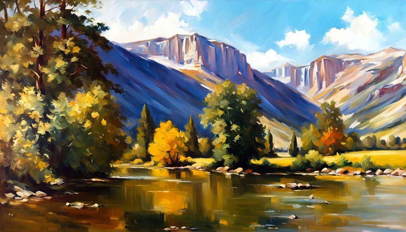 Impressionistic Landscape Oil Painting