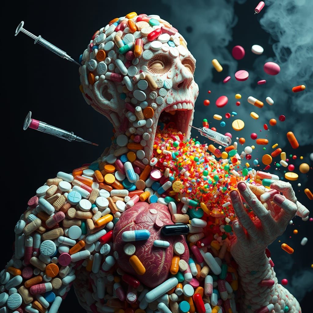 Medication Monster Unleashes Toxic Vomit in Biomechanical Ch...
