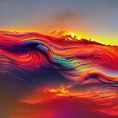 Vivid Sunset Flow Generated by AI