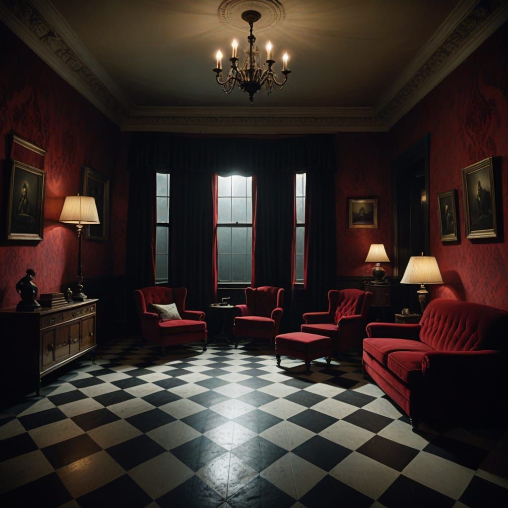 Surreal Red Velvet Chamber