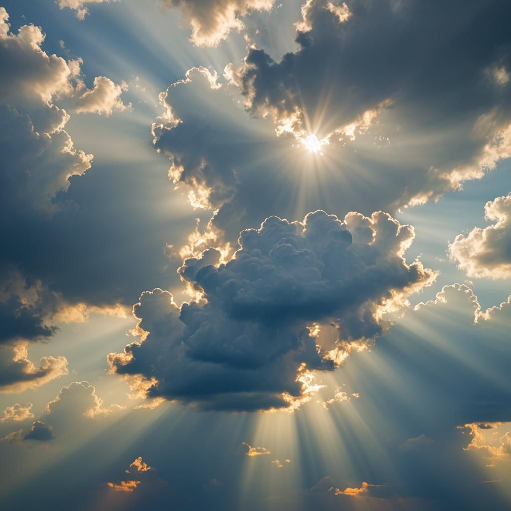 Sunlight Breaks Through Dark Clouds