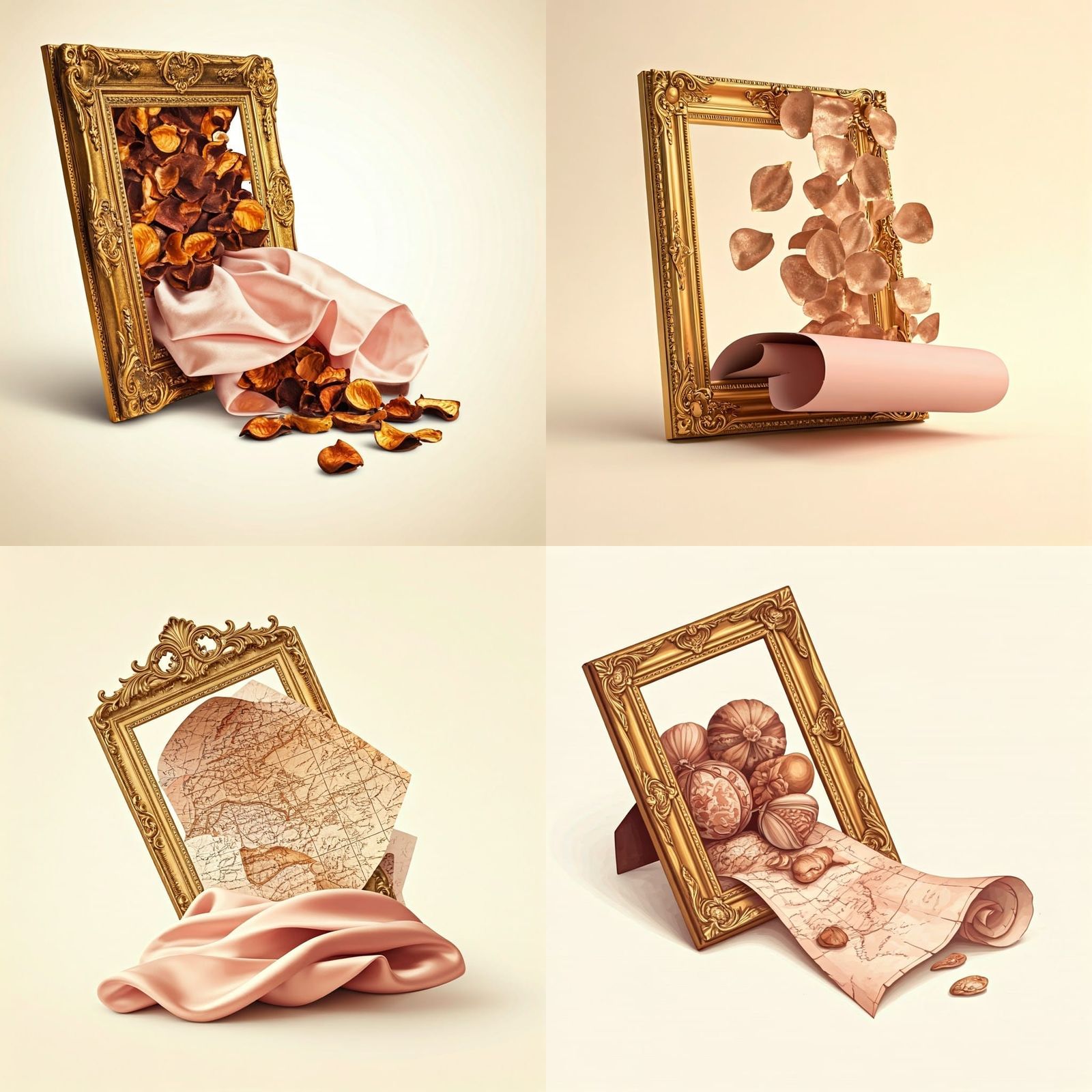 Decorative Gold Frame with Ornate Details