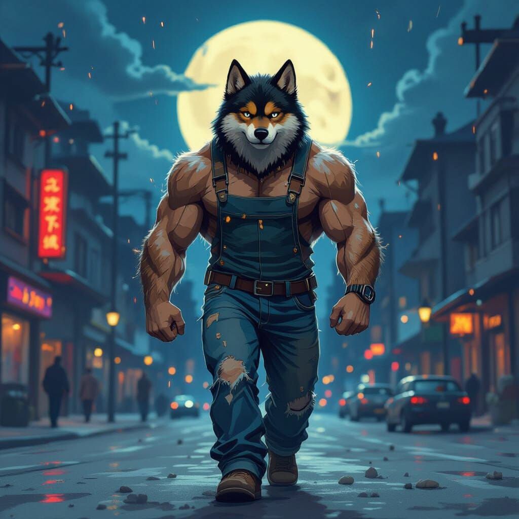 the dogs fur is on  all exposed skin.