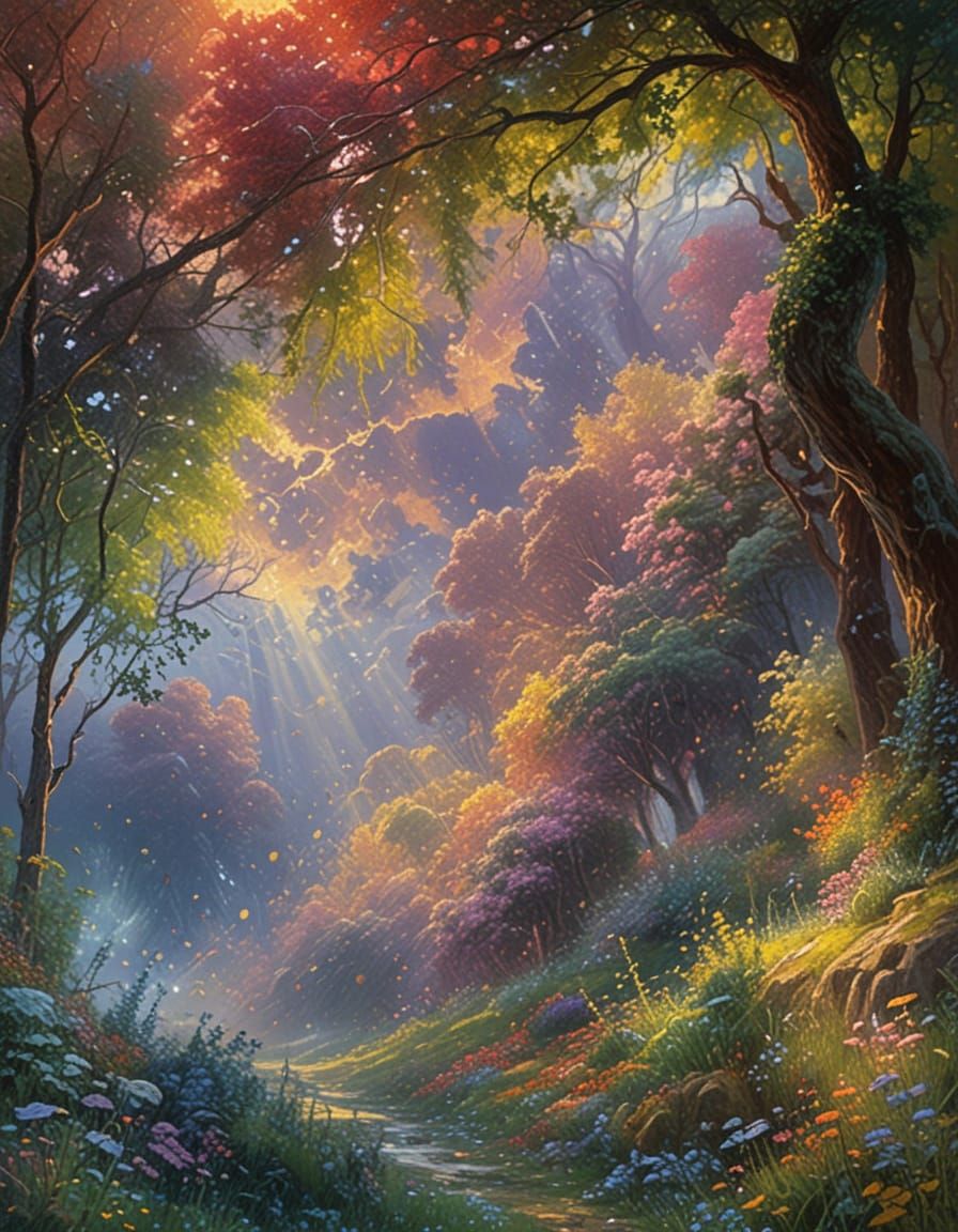 Expressionist Oil Painting with Vibrant Brushstrokes