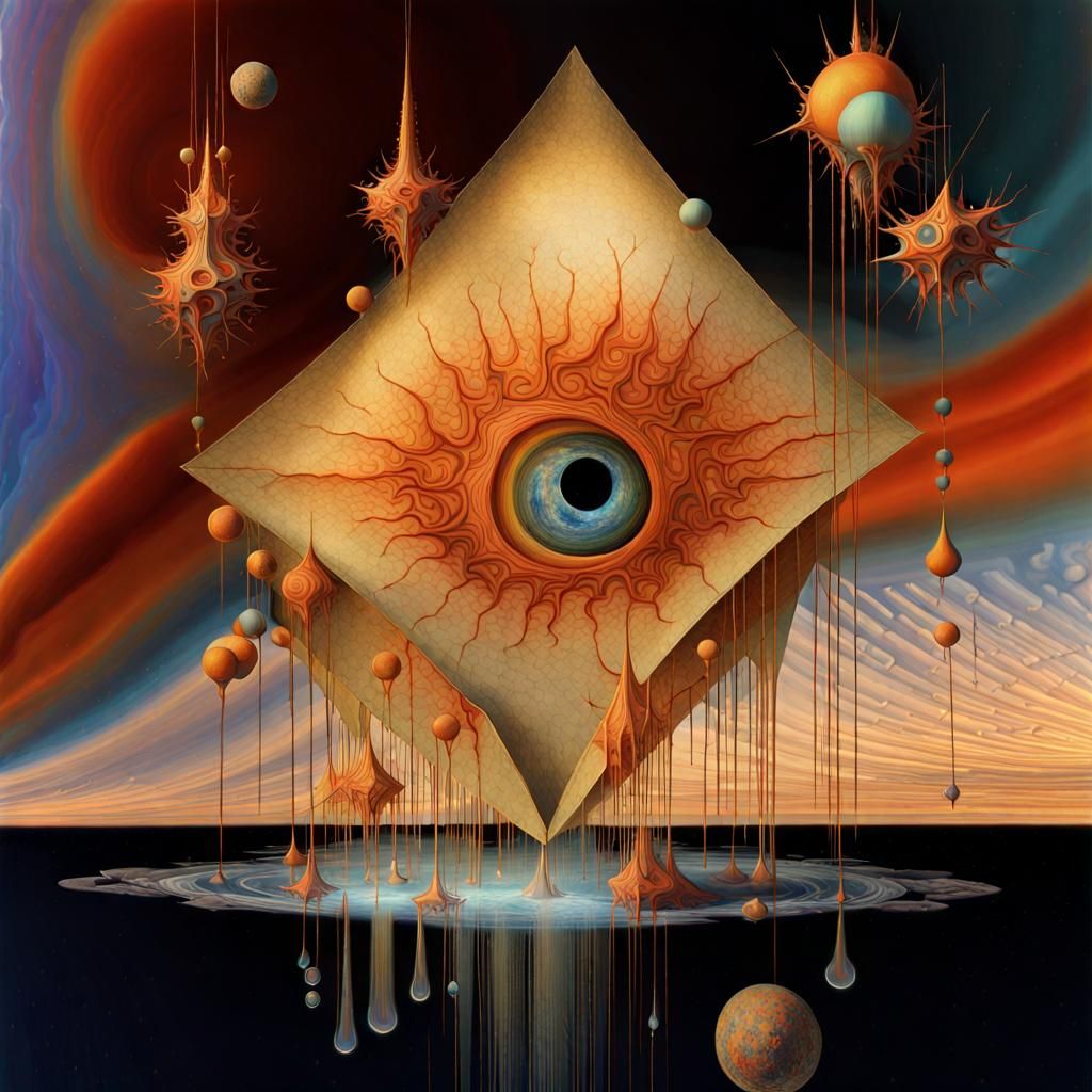 Surreal Reality Drips Through Spacetime in Vivid Colors