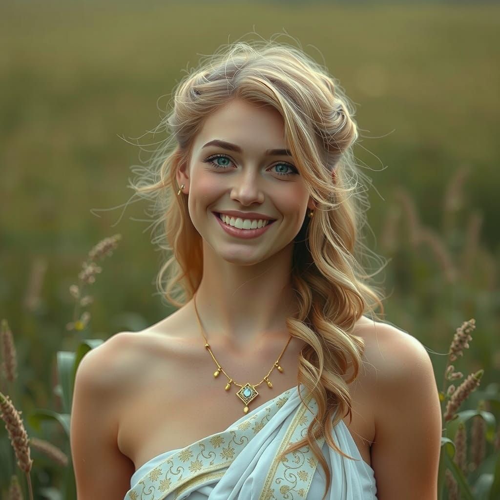 Greek Goddess Aphrodite in Ethereal Beauty