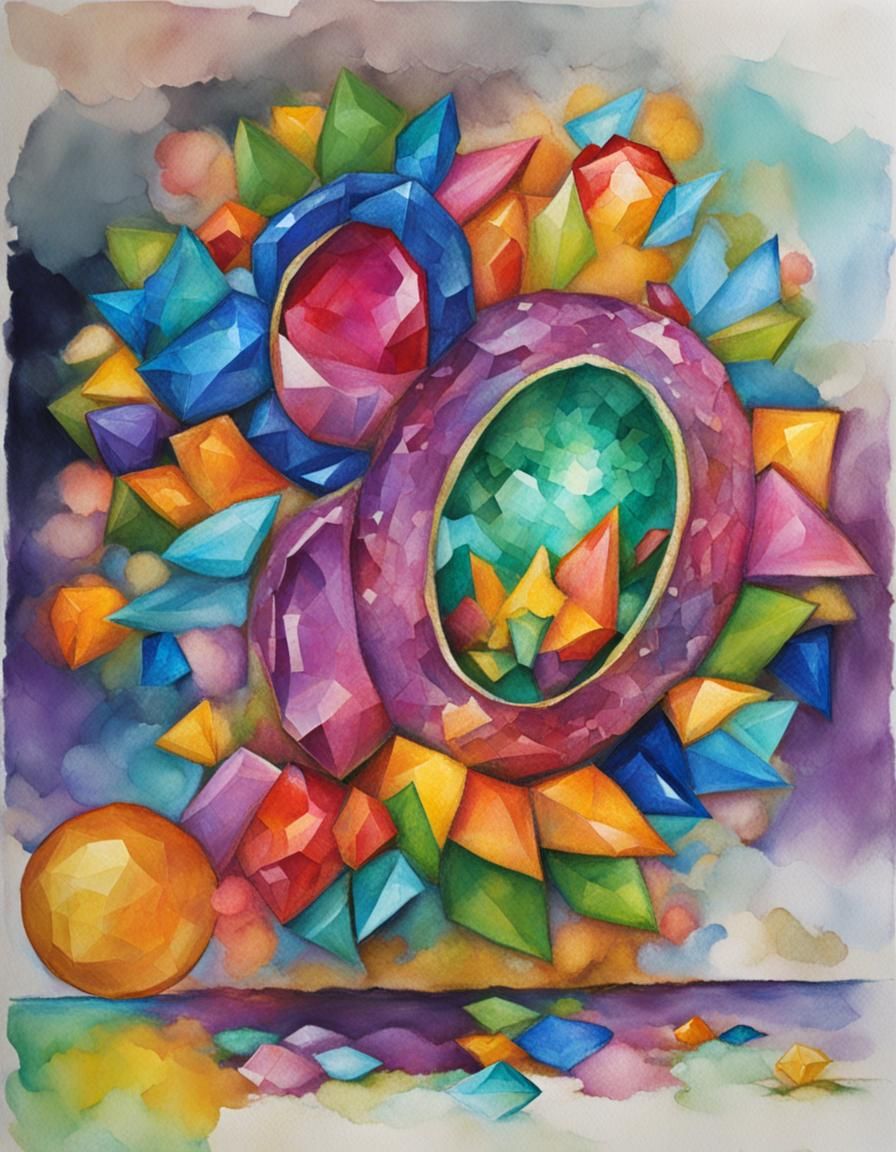 Sparkling Cut Gems Digital Art