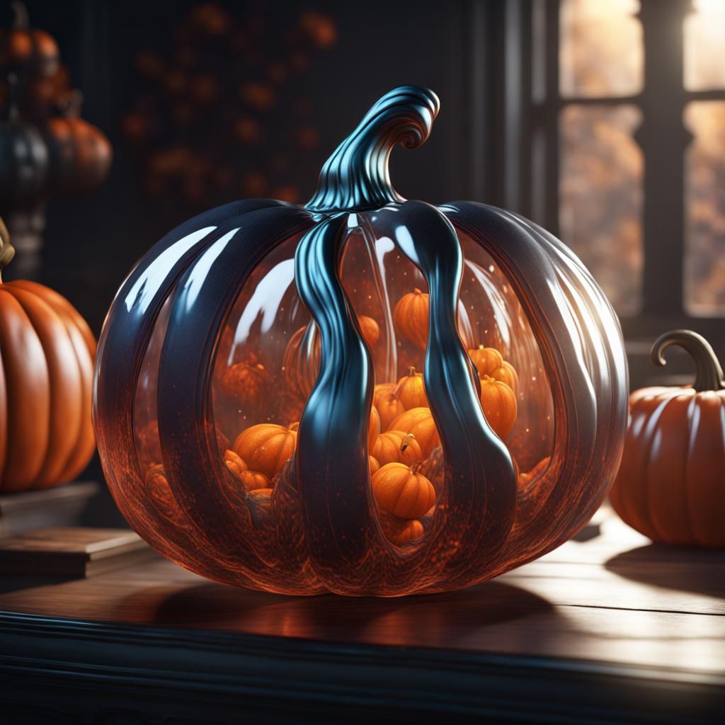 Detailed Glass Pumpkin Fantasy Concept Art