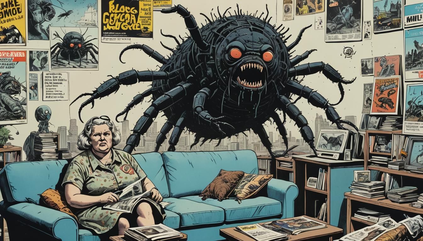 Radioactive Comic Book Scene in Polish Style