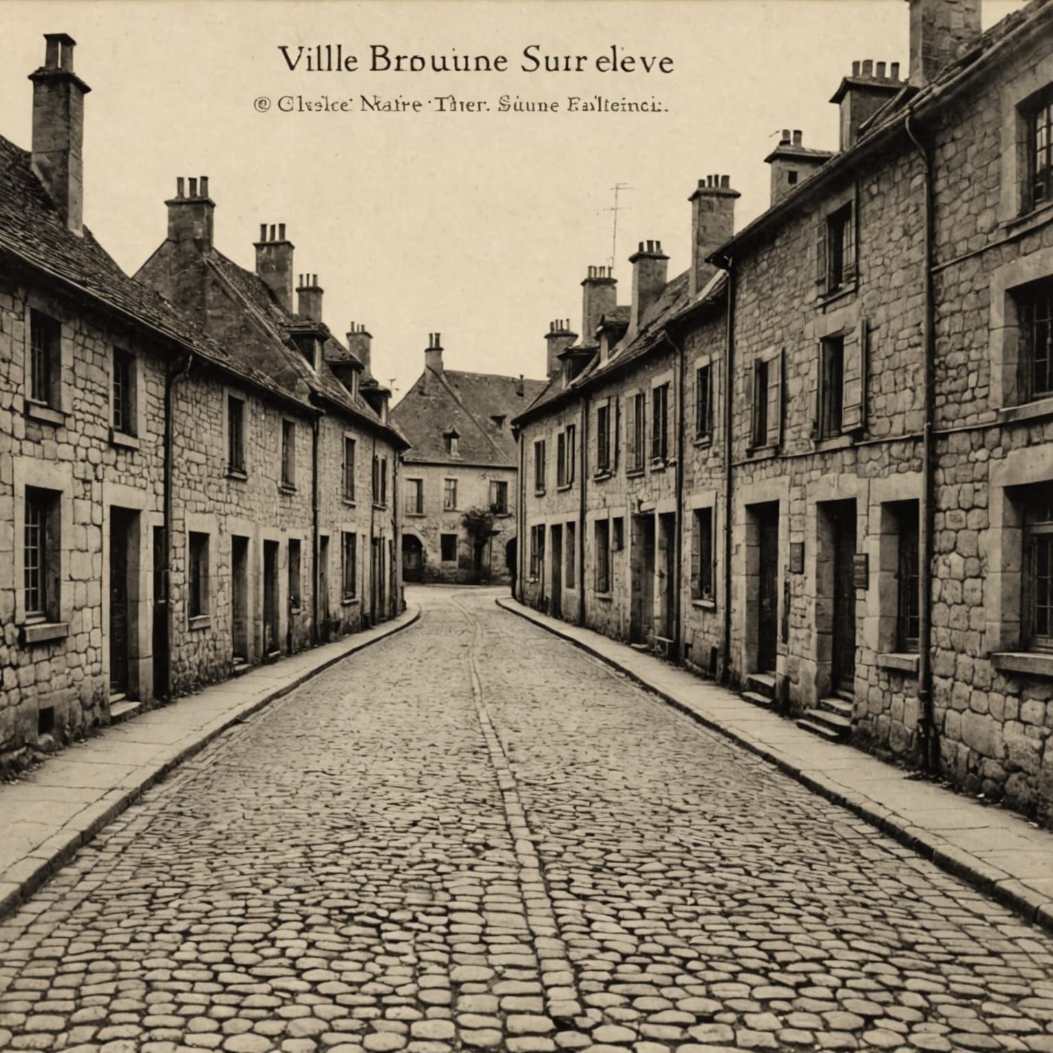 Vintage French Countryside Highway near Villebrune-sur-Selve