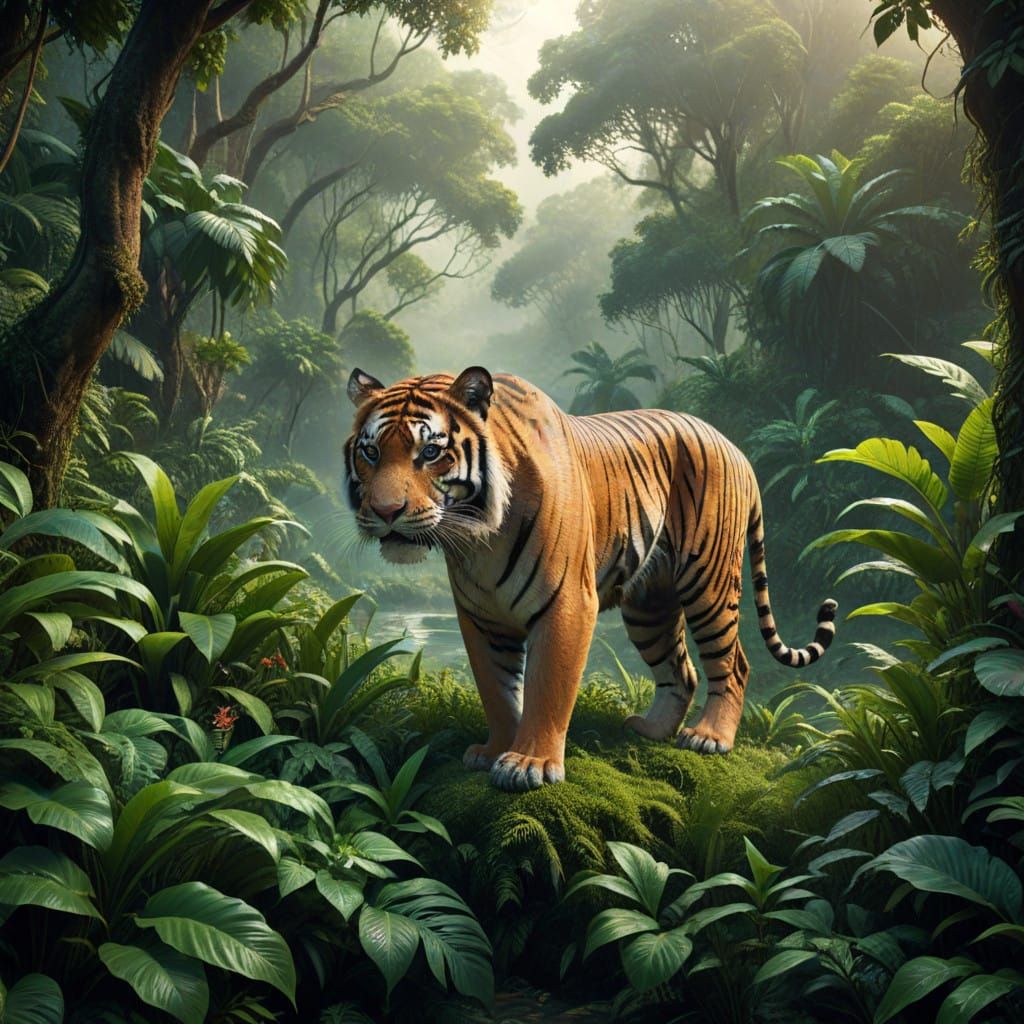Epic Indian Jungle Tiger in a Cinematic Masterpiece