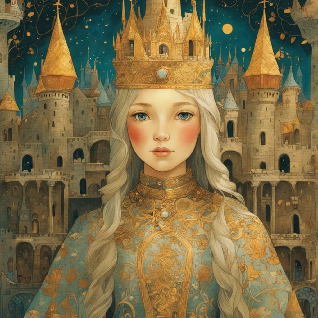 Moody Princess in Medieval Castle, by Ngai and Gerard