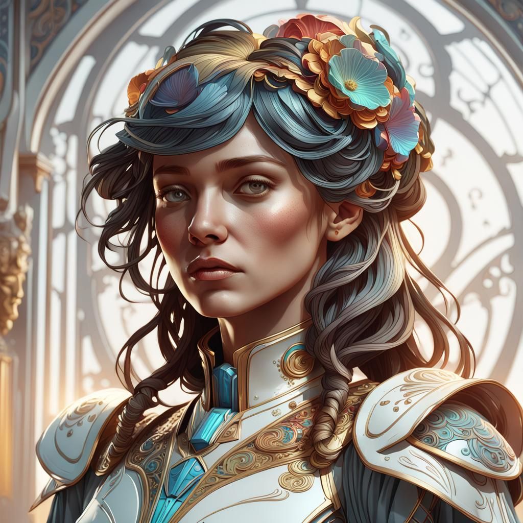 Elegant Bedroom Interior in Art Nouveau Style