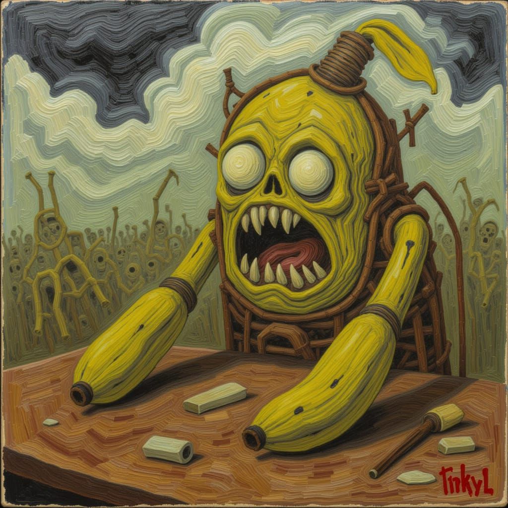 Zombie Apocalypse Banana Art