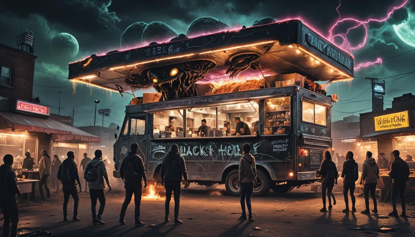 "Black Hole" Alien Food Truck