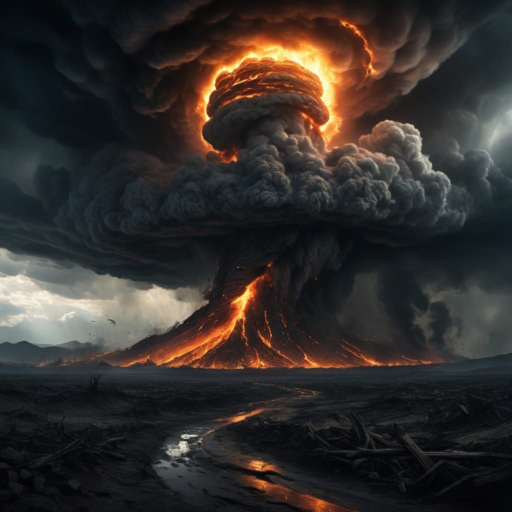 Colossal Fire Tornado Concept Art