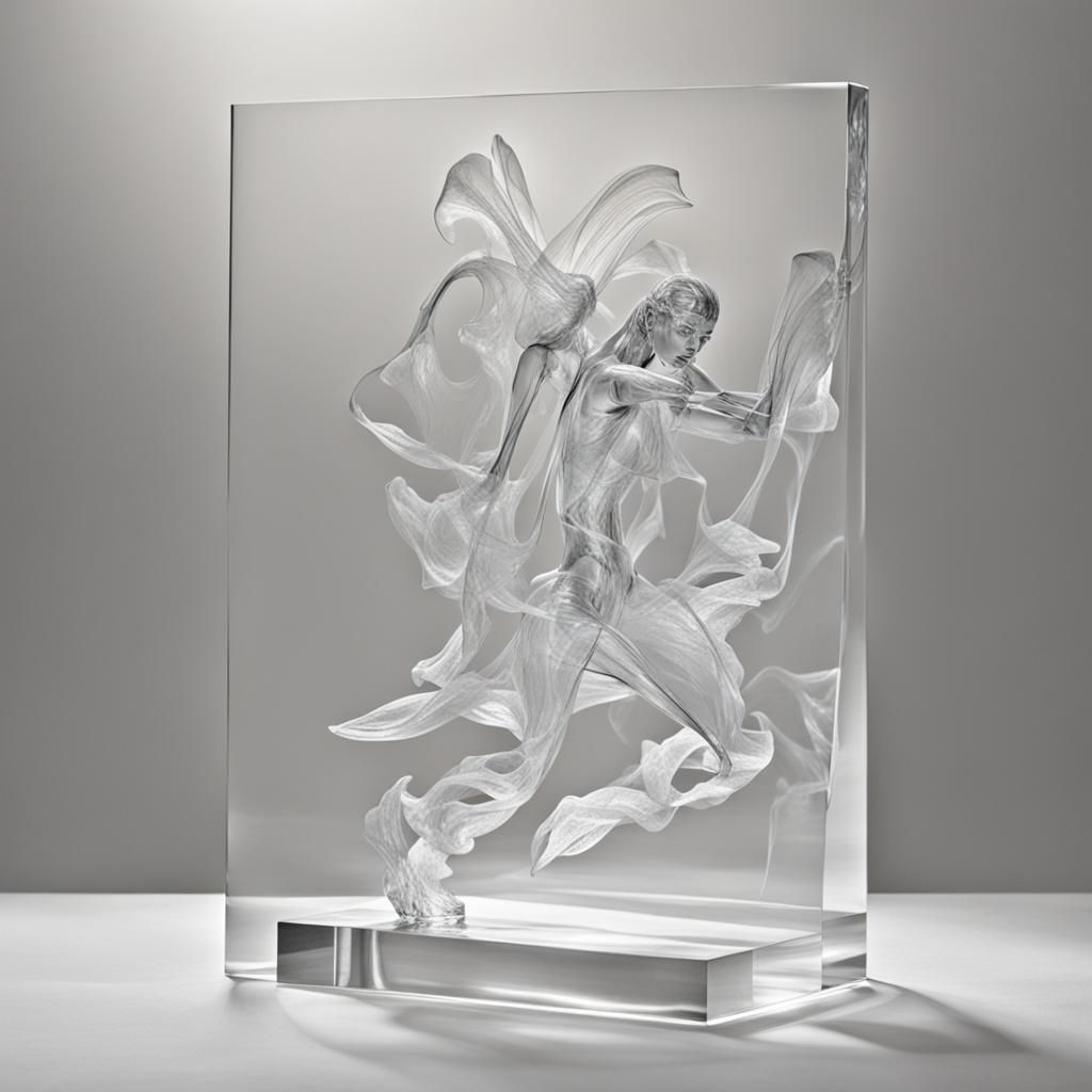 Transparent Sculpture Featuring the Word Hope