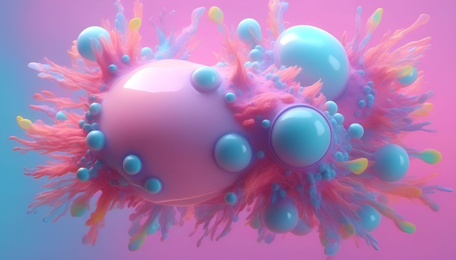 Fluor Pastel Chibi Fractal in 3D Render