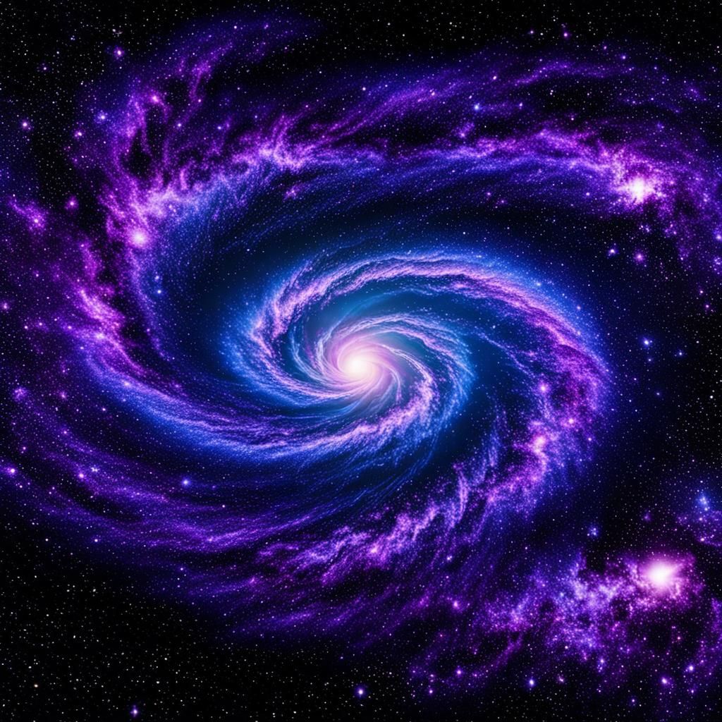 Stunning 4K Image of a Purple Galaxy