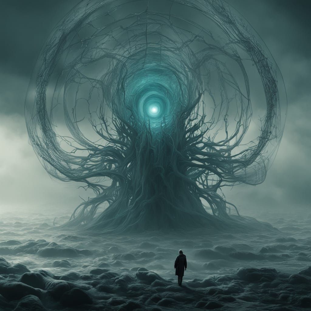 Biomechanical Eye in a Dark, Swirling Vortex