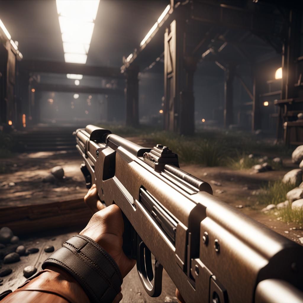 Detailed 3D Shotgun Render in Cinematic Style