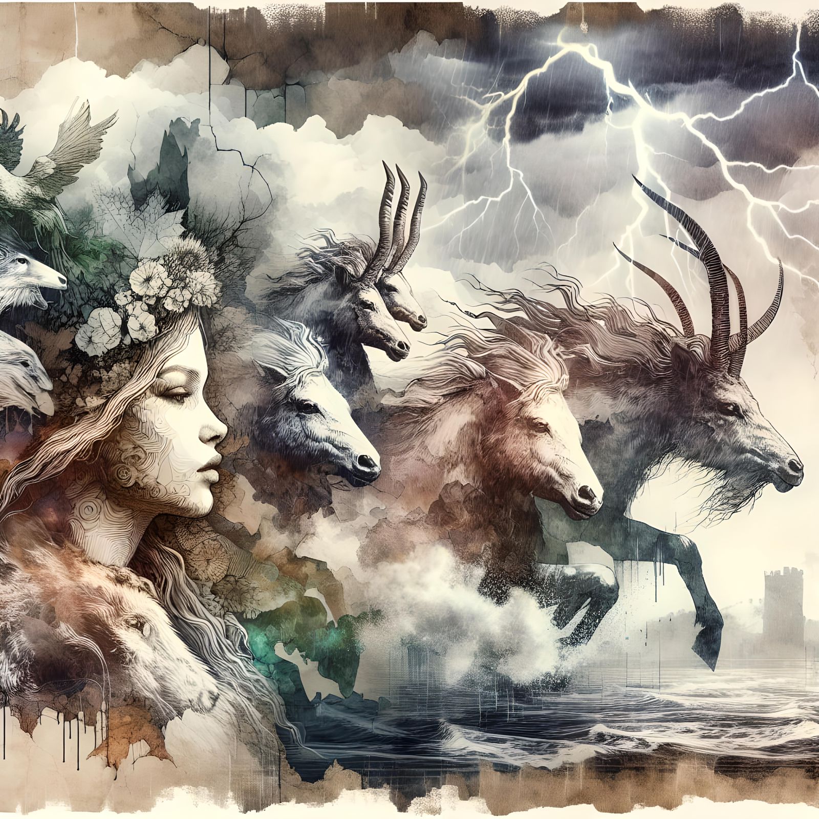 In the garden where the buffalo roam
Where the horse gallops freely, finding home
The cow grazes peacefully, under the s...