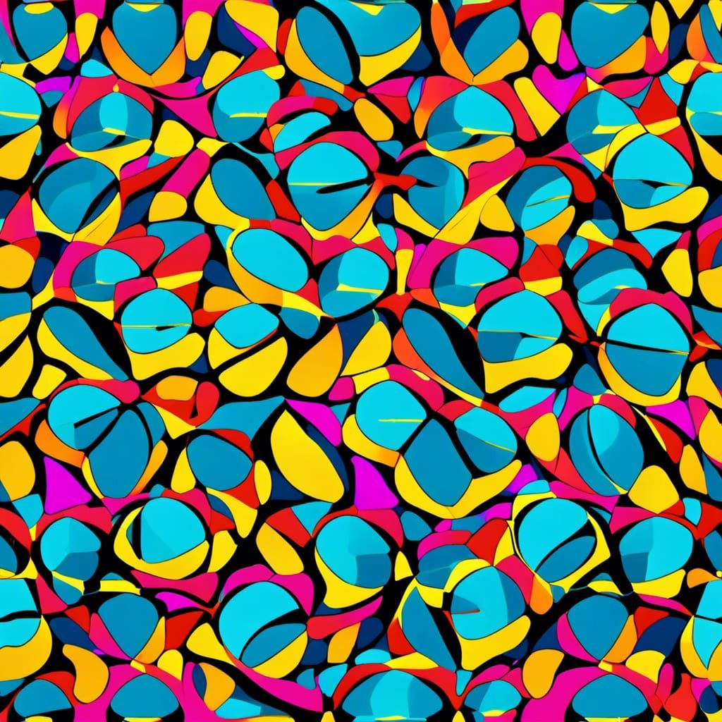 Seamless Abstract Geometric Harmony with Vibrant Colors