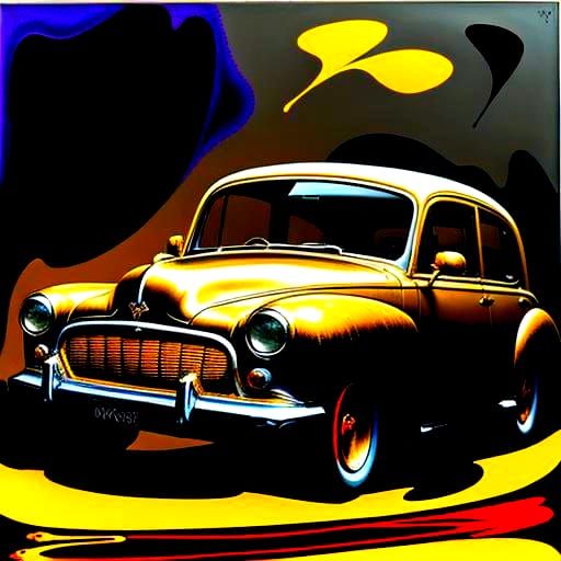 Psychedelic Fractal in Surrealist Abstract Oil Painting